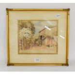 William Woodhouse (1857-1939) Farmyard scene, signed, watercolour, 22cm by 26cm