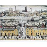 After Laurence Stephen Lowry RBA, RA (1887-1976) ''Britain at Play'' Signed, with the blindstamp for