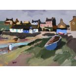Donald McIntyre RCA (1923-2009) Scottish ''Morning, Isle of Whithorn'' Initialled, oil on board,