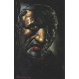 Peter Howson OBE (b.1958) Scottish Head and shoulders portrait of a man Signed and dated (20)06,