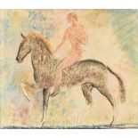 John Rattenbury Skeaping RA (1901-1980) Horse and rider Pastel, 39cm by 33.5cm Provenance: A gift