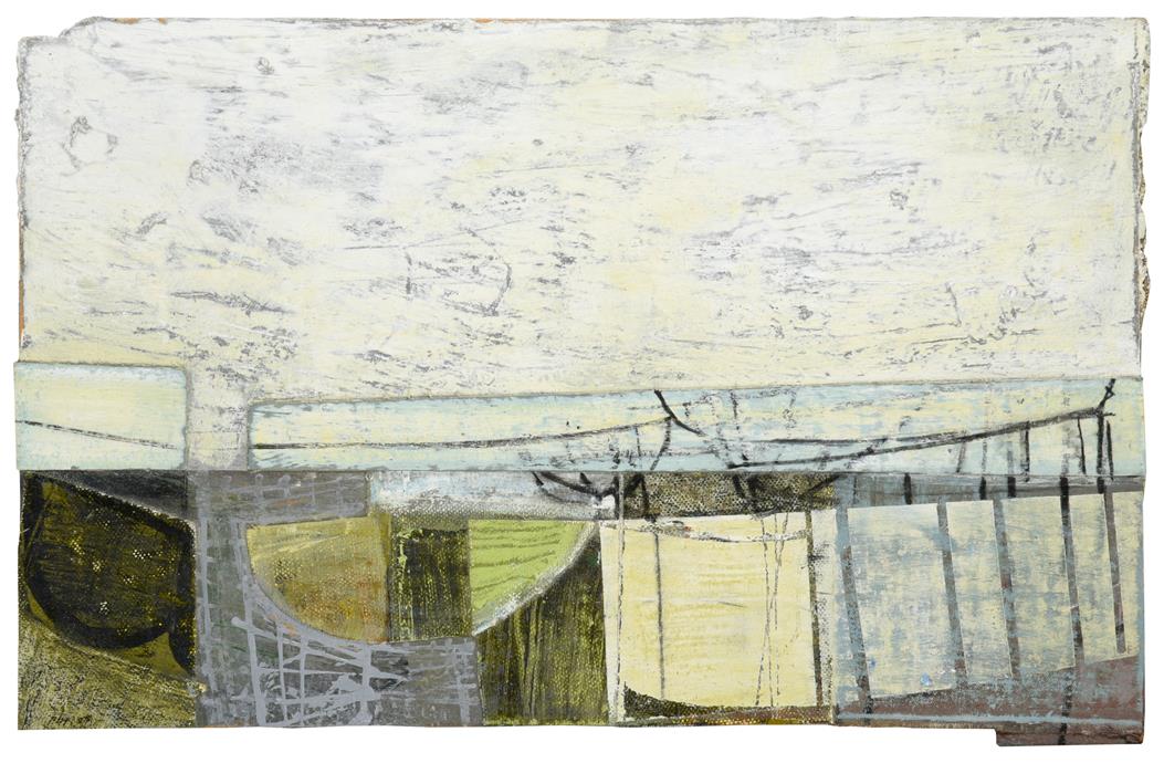 Peter Joyce (b.1964) ''Sea Defence and Slipway'' Initialled and dated (20)07, inscribed verso,