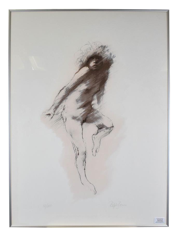 Ralph Brown RA (1928-2013) ''Midnight Girl'' Signed and numbered 38/200, lithograph, 75cm by 55cm - Image 2 of 3