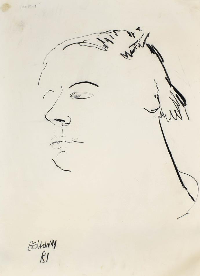 John Bellany (1942-2013) Scottish Portrait of Paul Wood Signed, inscribed and dated (19)81,
