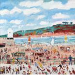 Simeon Stafford (b.1959) ''St Ives, Cornwall'' Signed, inscribed verso, oil on canvas, 80cm by