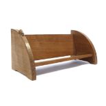 Workshop of Robert Mouseman Thompson (Kilburn): An English Oak Book Trough, post 1970, with carved