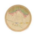 A Clarice Cliff Taormina Circular Wall Plaque, printed marks, 45cm diameter See illustration Ex