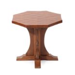 Workshop of Robert Mouseman Thompson (Kilburn): An English Oak Octagonal Coffee Table, adzed top, on