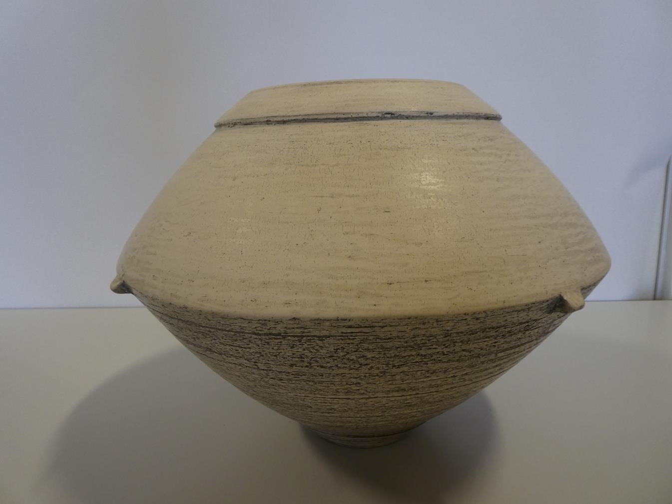 Jason Wason (b.1946): A St. Agnes Clay Lugged Vessel, smooth surface with rubbed metal oxides, - Image 8 of 11