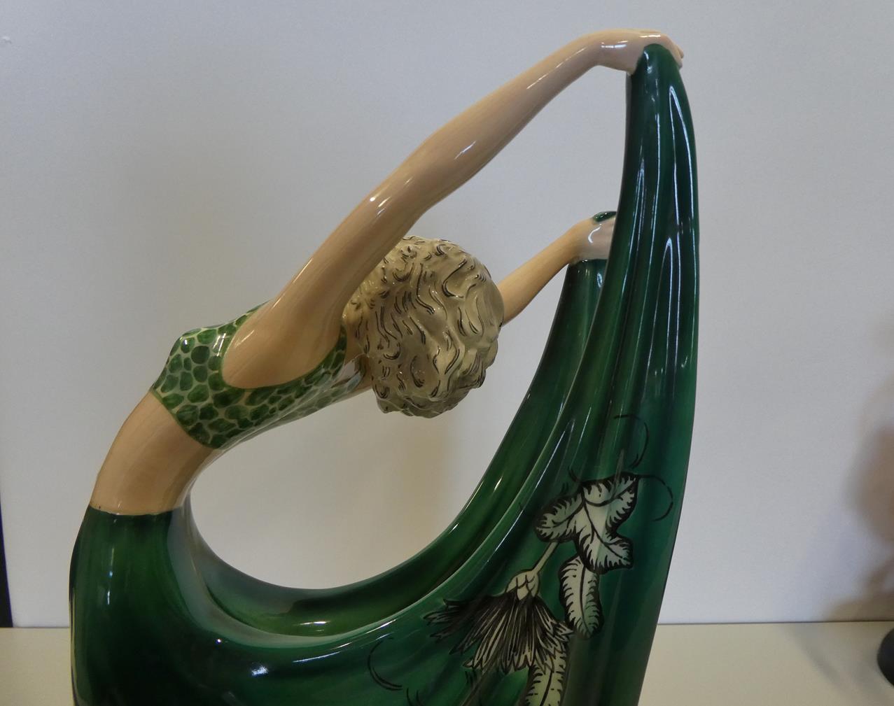 Stefan Dakon (1904-1992) for Goldscheider, An Austrian Art Deco Pottery Figure of a Dancer, circa - Image 12 of 12