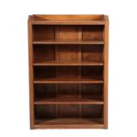 Workshop of Robert Mouseman Thompson (Kilburn): An English Oak 4ft Open Bookcase, solid ends and