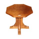 Workshop of Robert Mouseman Thompson (Kilburn): An English Oak Octagonal Coffee Table, post 1960,