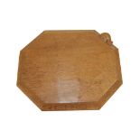 Workshop of Robert Mouseman Thompson (Kilburn): An English Oak Bread Board, of canted rectangular