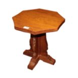Beaverman: Colin Almack (Sutton-under-Whitestonecliffe): An English Oak Octagonal Side Table, on a