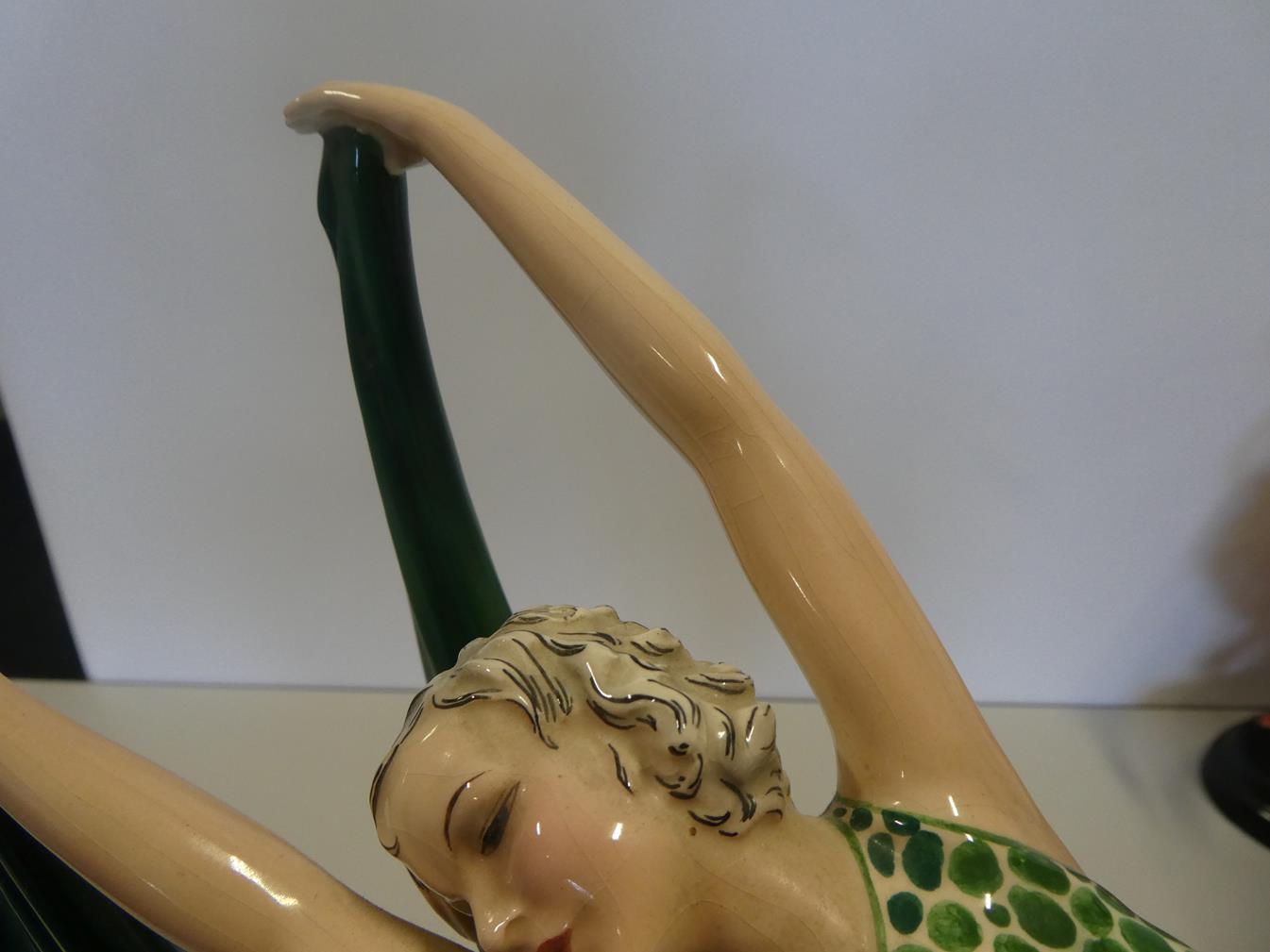 Stefan Dakon (1904-1992) for Goldscheider, An Austrian Art Deco Pottery Figure of a Dancer, circa - Image 7 of 12