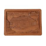 Workshop of Robert Mouseman Thompson (Kilburn): An English Oak 1976 Rectangular Wall Plaque,