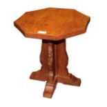 Beaverman: Colin Almack (Sutton-under-Whitestonecliffe): An English Oak Octagonal Side Table, on a