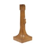 Workshop of Robert Mouseman Thompson (Kilburn): An English Oak Table Lamp, octagonal column on a