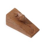 Workshop of Robert Mouseman Thompson (Kilburn): An English Oak Wedge, with carved mouse trademark,