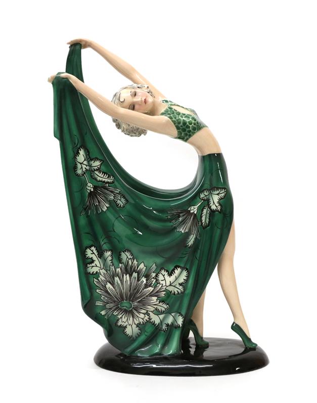 Stefan Dakon (1904-1992) for Goldscheider, An Austrian Art Deco Pottery Figure of a Dancer, circa