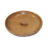 Workshop of Robert Mouseman Thompson (Kilburn): An English Oak Circular Fruit Bowl, post 1970's,