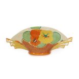 Clarice Cliff (1899-1972): A Bizarre Nasturtium 450 Daffodil Bowl, printed factory marks and incised