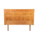 Cat and Mouseman: Lyndon Hammell (Harmby): An English Oak Panelled Divan Headboard, recessed