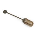 Christian Dell (1893-1974) for Bauhaus: A Plated Tee-Ei (tea ball) Tea Infuser, with disc handle,