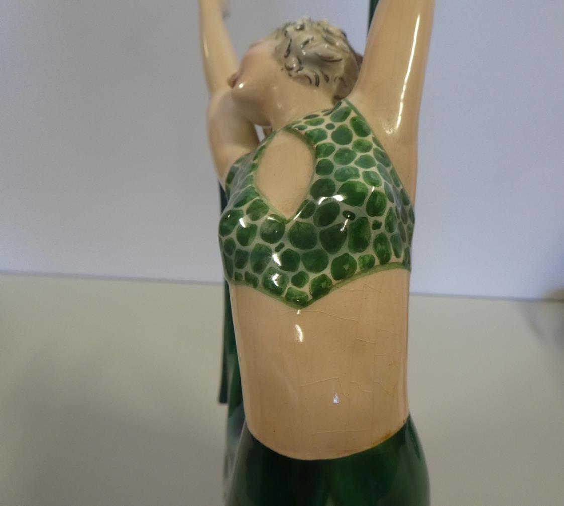 Stefan Dakon (1904-1992) for Goldscheider, An Austrian Art Deco Pottery Figure of a Dancer, circa - Image 8 of 12