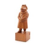 Workshop of Robert Mouseman Thompson (Kilburn): An English Oak Mr Toad, wearing a driving coat,