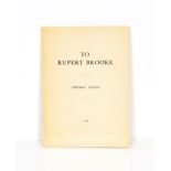 Wolfe (Thomas) To Rupert Brooke, Paris: Lecram Press, 1948, numbered limited edition of 100