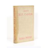 Pound (Ezra) edit. A Draft of XXX Cantos by Ezra Pound, Paris: Hours Press, 1930, numbered limited