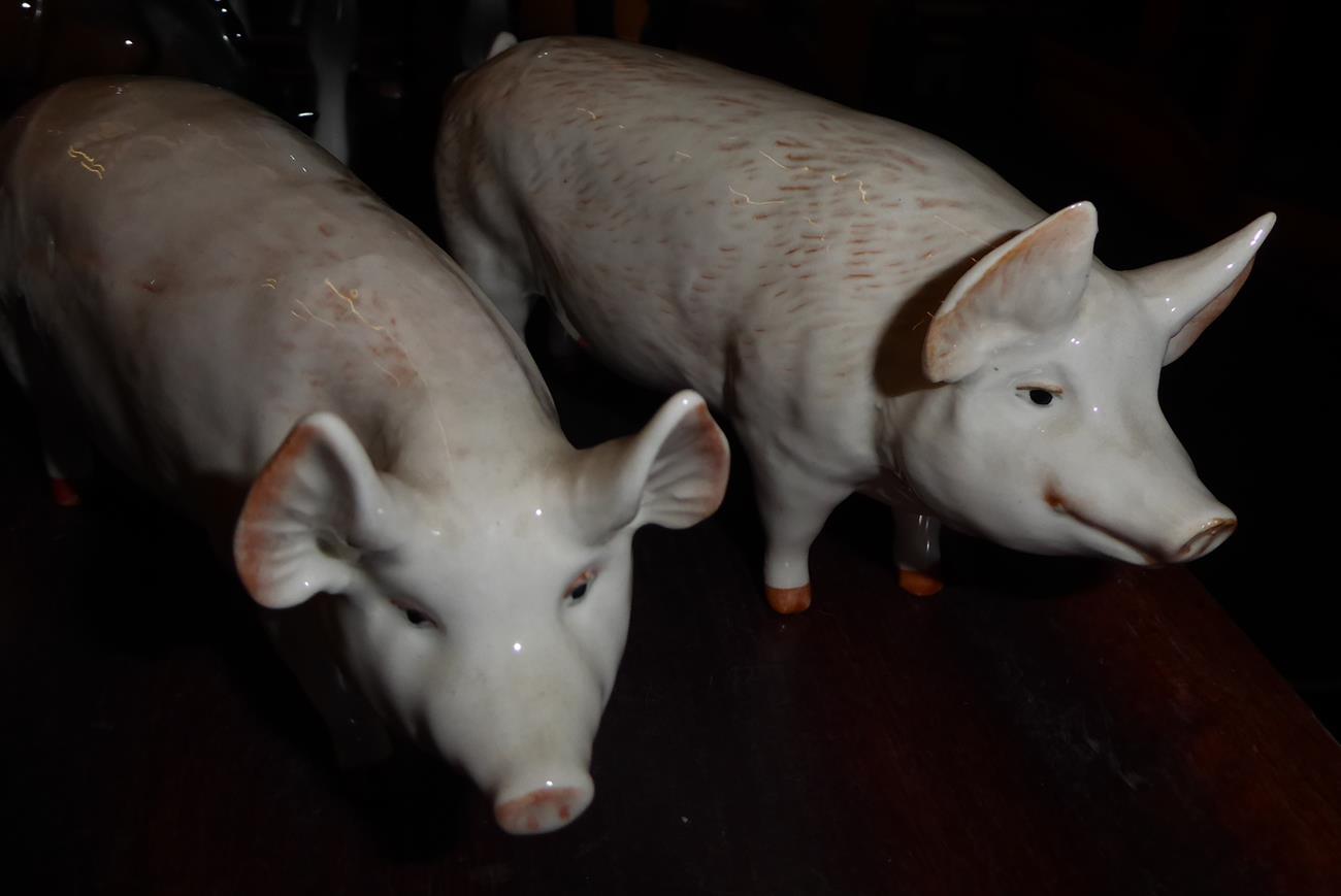 Beswick horses, pigs and deer including New Forest Pony, Palomino Cob and two foals, together with - Image 3 of 23