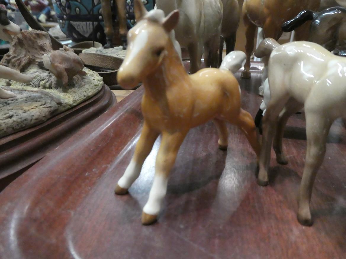 Beswick horses, pigs and deer including New Forest Pony, Palomino Cob and two foals, together with - Image 11 of 23