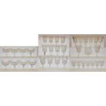 A part suite of Waterford crystal to include twelve red wine glasses, eight white wine glasses,