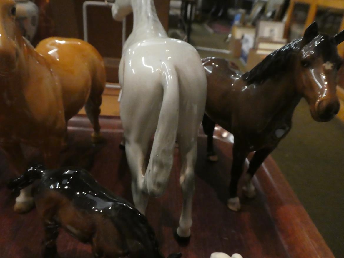 Beswick horses, pigs and deer including New Forest Pony, Palomino Cob and two foals, together with - Image 23 of 23