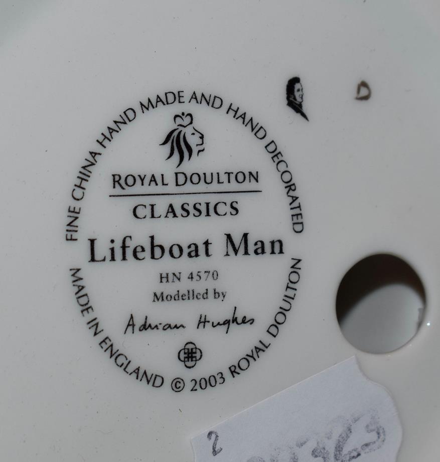 Two Royal Doulton figures, Balloon Lady HN2935 and Lifeboat Man HN4570 - Image 2 of 3