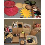 A large quantity of assorted theatrical costume, props and accessories including a treasure chest,