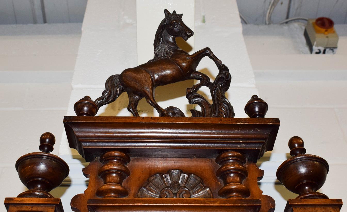 A Victorian Vienna type double weight driven wall clock, circa 1890, 120cm high - Image 5 of 5