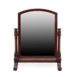 A Substantial Victorian Mahogany Dressing Table Mirror, 3rd quarter 19th century, the original