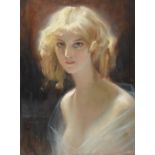 Tadeusz Styka (1889-1954) Polish Portrait of a haunting beauty Signed and indistinctly inscribed,