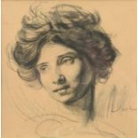 Augustus Edwin John OM, RA (1878-1961) Portrait drawing of Dorelia McNeill, c.1903 - 05 Bears a