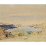 Sir David Young Cameron RA (1865-1945) Scottish ''Kerrera'' Signed, pencil and watercolour, 25cm