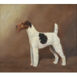 William Lucas Lucas (20th century) ''Ch Cornwell Cyclone'' - Wire Haired Fox Terrier Signed,