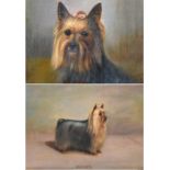 Henry Crowther (fl.1905-1939) ''Bobby Dazzler'' (Study of a Yorkshire Terrier) ''Mignon'' One signed