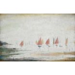 Laurence Stephen Lowry RBA, RA (1887-1976) Yachts at Lytham St Annes Signed and dated 1951, oil on