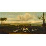 Style of John Nost Sartorius (1759-1828) Hunt and hounds on the scent in an extensive landscape