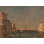 Emma Ciardi (1879-1933) Italian ''An Island Lagoon, Venice'' Signed, oil on panel, 26cm by 36cm