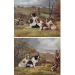 Sylvester Martin (19th/20th century) Pair of Spaniels beside the day's kill Group of Spaniels at