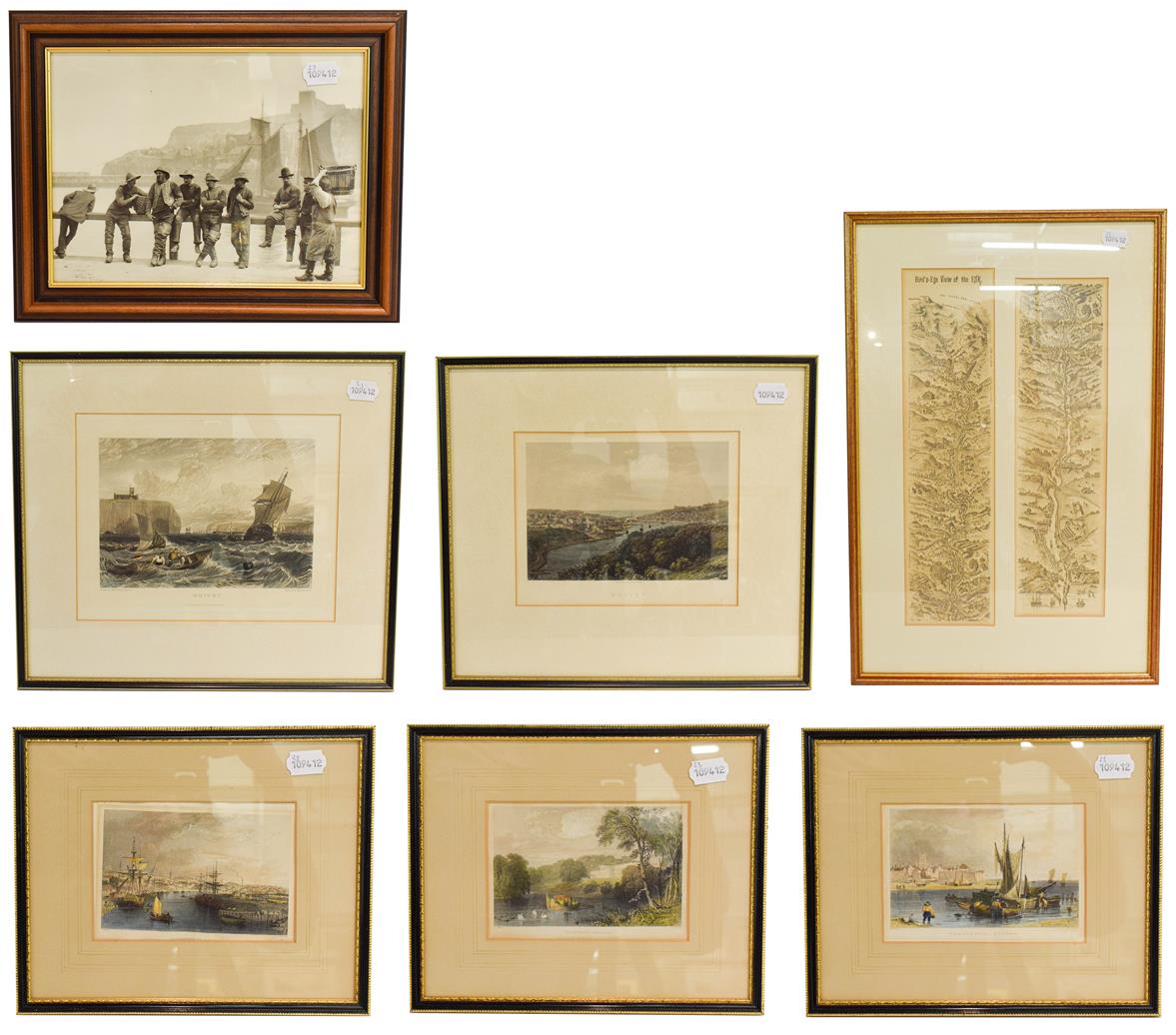 A collection of 19th century prints, maps and photographs framed and glazed, to include Frank Meadow - Image 2 of 20